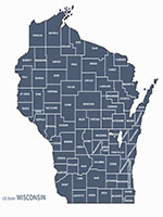 A map of Wisconsin